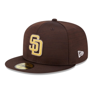 59fifty New Era San Diego Padres MLB Clubhouse Fitted Gorras Marrom | BJ4765309