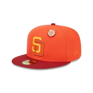 59fifty New Era San Diego Padres Outer Space Fitted Gorras Naranjas | OV4081957