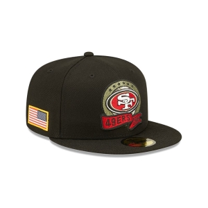 59fifty New Era San Francisco 49ers NFL Salute To Service Fitted Gorras Negros | ME7824659