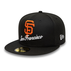 59fifty New Era San Francisco Giants Dual Logo Fitted Gorras Negros | NV7520861