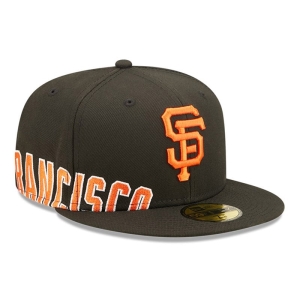 59fifty New Era San Francisco Giants MLB Side Split Fitted Gorras Negros | ZN0785143