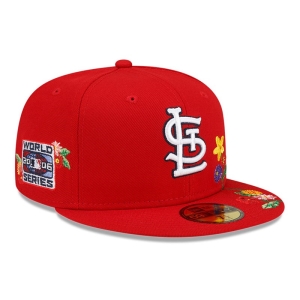 59fifty New Era St. Louis Cardinals Visor Bloom Fitted Gorras Rojos | YG8534297