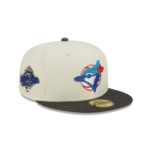 59fifty New Era Toronto Jays MLB Chrome Fitted Gorras Blancos | RJ6254318