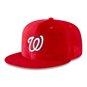 59fifty New Era Washington Nationals Velvet Fitted Gorras Rojos | HP9648157