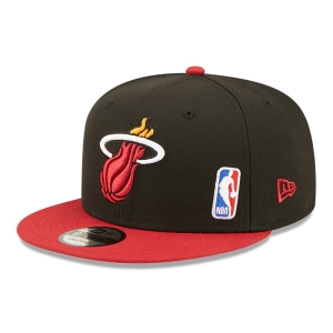 9fifty New Era Miami Heat NBA Letter Arch Gorras Negros | XE4052738