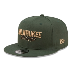 9fifty New Era Milwaukee Bucks Script Logo Gorras Verdes | FS0423875