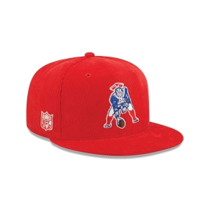 9fifty New Era New England Patriots NFL Retro Cord Gorras Rojos | UQ4150798