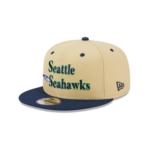 9fifty New Era Seattle Seahawks NFL Retro Gorras Creme | PJ4571802