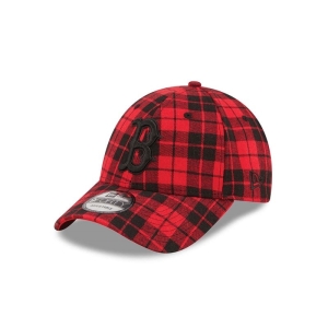 9forty New Era Boston Sox Plaid Adjustable Gorras Rojos | WT7569082