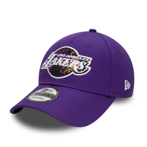 9forty New Era La Lakers Print Infill Gorras Morados | QC5942071