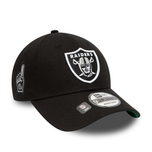 9forty New Era Las Vegas Raiders Team Side Patch Adjustable Gorras Negros | RJ3964812