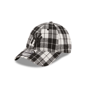 9forty New Era New York Yankees Plaid Adjustable Gorras Negros | UM5482107