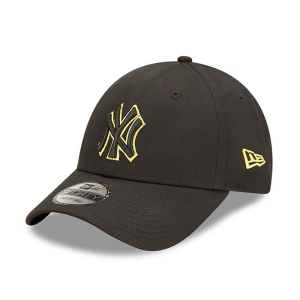 9forty New Era New York Yankees Team Outline Adjustable Gorras Negros | FY4062853