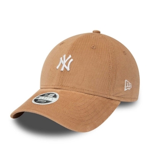 9forty New Era New York Yankees Womens Cord Mini Logo Adjustable Gorras Creme | PU0471863