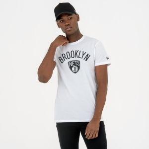 Camiseta New Era Brooklyn Nets Blancos | VQ6308419