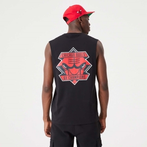 Camiseta New Era Chicago Bulls NBA Championship Tank Top Negros | GO8436027