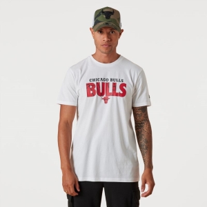 Camiseta New Era Chicago Bulls NBA Wordmark Blancos | DH4213875