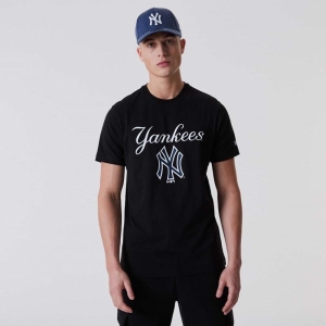 Camiseta New Era New York Yankees Script Negros | HY9652031