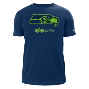 Camiseta New Era Seattle Seahawks X Alpha Industries Azules | UD1895320