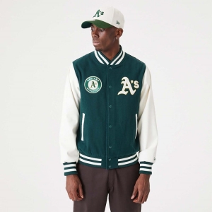 Chaquetas New Era Varsity Oakland Athletics MLB Heritage Varsity Verdes | IJ8695431