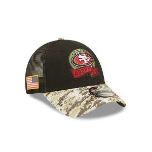 Gorras De Camionero New Era San Francisco 49ers NFL Salute To Service Gorras Negros | YV3825690