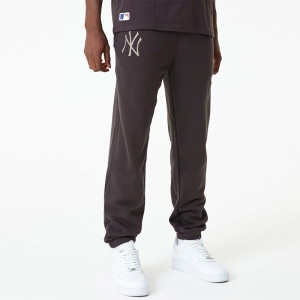 Pantalones Jogger New Era New York Yankees MLB Embroidered Logo Burnt Wood Marrom | QW3621980