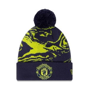 Prendas De Punto New Era Manchester United Fc All Over Print Cuff Beanie Gorras Azules | IM1965304