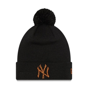 Prendas De Punto New Era New York Yankees Infill Bobble Beanie Gorras Negros | AG1473058