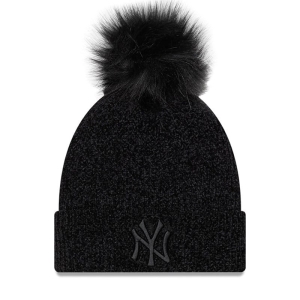 Prendas De Punto New Era New York Yankees Chenille Womens Bobble Beanie Gorras Negros | PW9564108