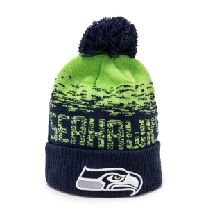 Prendas De Punto New Era Seattle Seahawks Ombre Deporte Beanie Gorras Azules | DC2380495