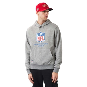 Sudadera Con Capucha New Era NFL Logo Script Grises | MF2680593